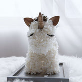 This preserved hydrangeas & rose unicorn is a luxury handmade floral gift. Perfect for Valentine’s Day, birthdays, and baby showers, this romantic unicorn symbolizes love, purity, and everlasting beauty. Bloom 3+ years.