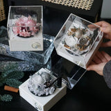 Celebrate the holidays with our Christmas Limited Edition Rose Eternal Flower Bluetooth Phonograph, a luxurious preserved flower gift perfect for girls, birthdays, and romantic surprises. Bloom 3+ years.