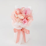 This elegant preserved flower bouquet features vibrant anthuriums, roses, and soft hydrangeas wrapped in rich tones. A perfect long-lasting gift for birthdays, anniversaries, or fall celebrations — exuding warmth, luxury, and timeless beauty in every detail.