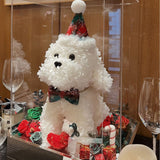 Hydrangeas Christmas Teddy Puppy