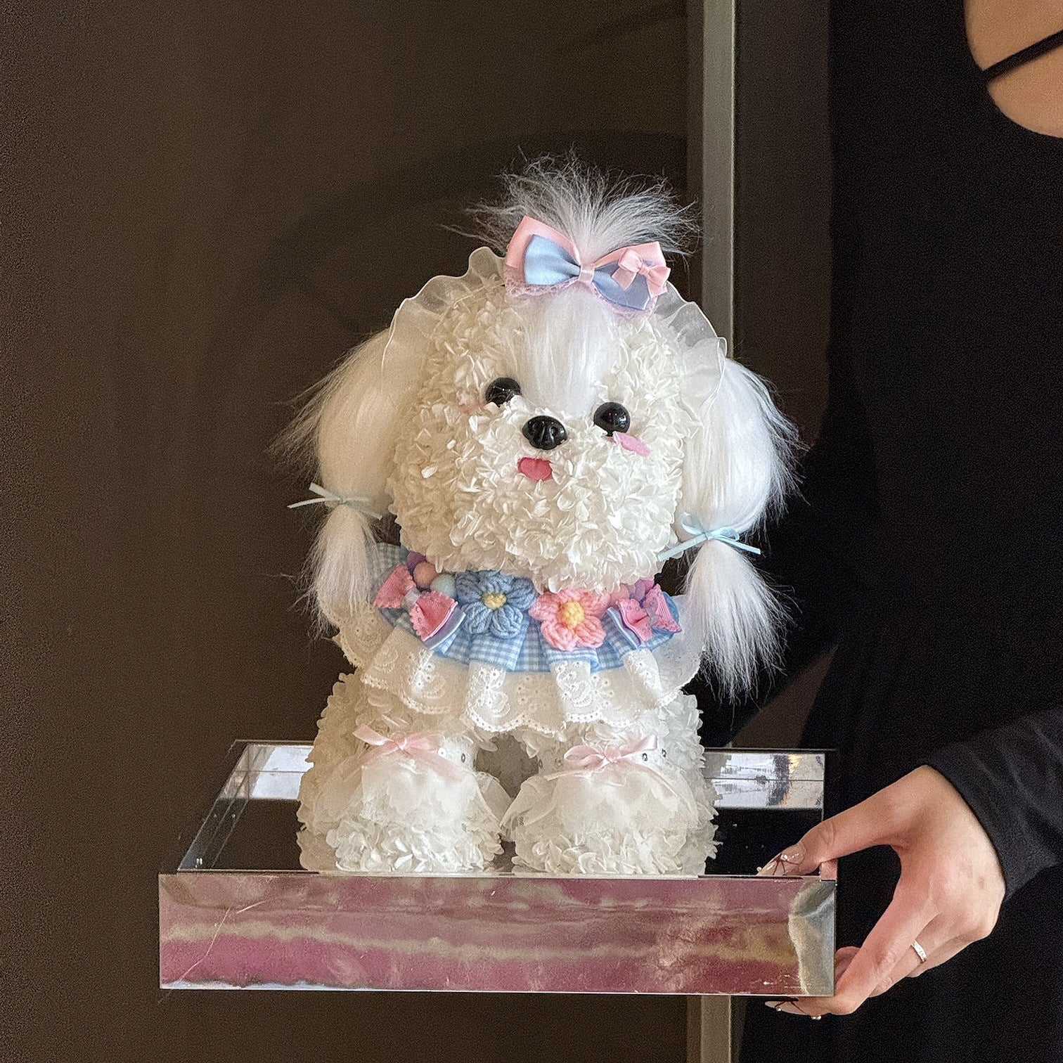 Hydrangeas Maltese Dog