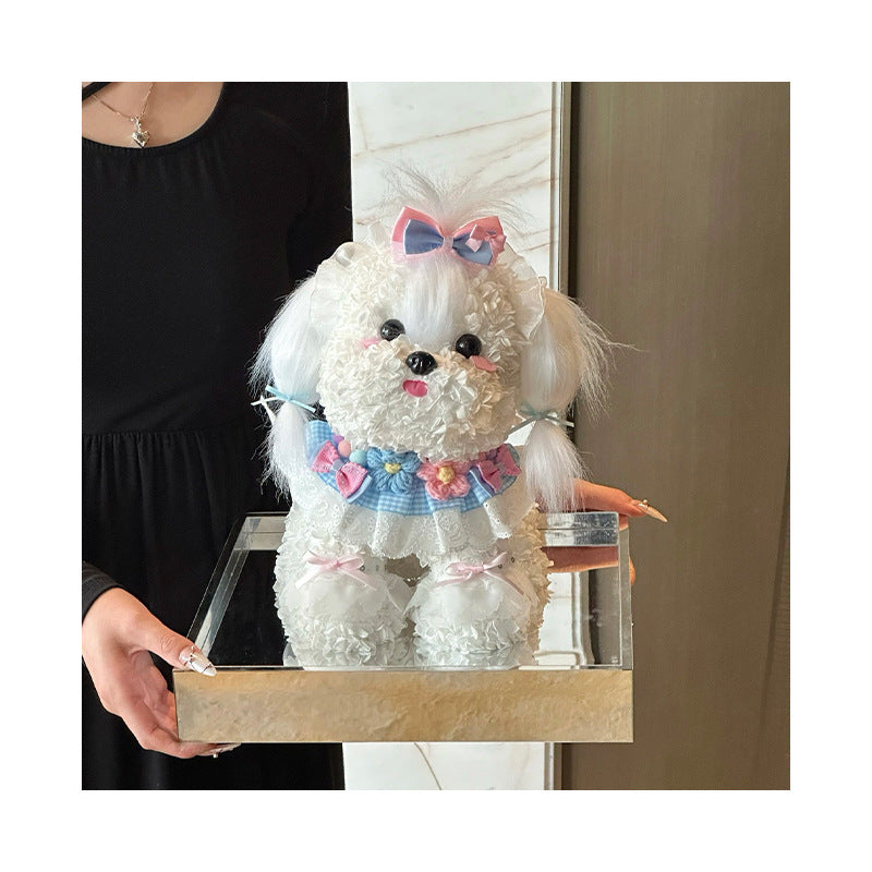 Hydrangeas Maltese Dog