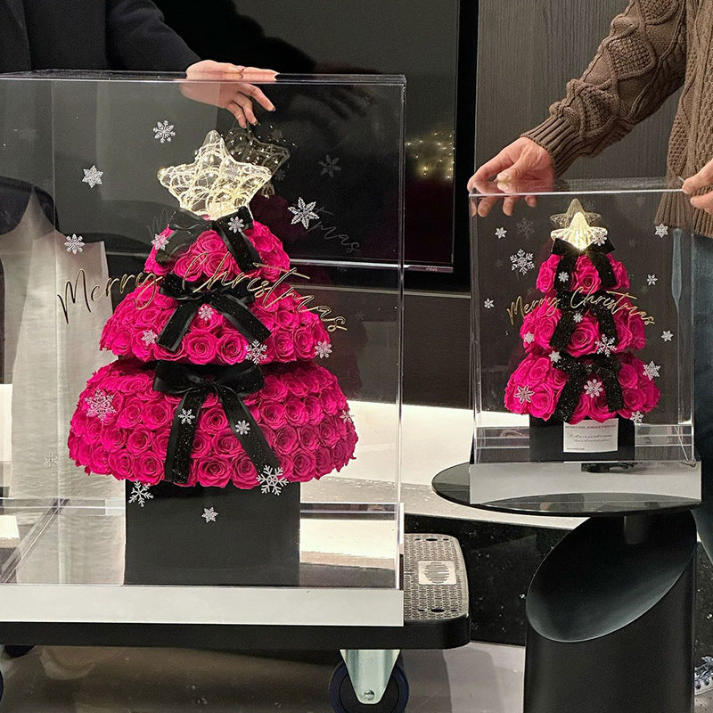 Experience timeless elegance with the Giant Freud Rose Tower — a luxury preserved rose arrangement designed for lasting beauty. Perfect for upscale décor or gifting, it offers vibrant color, sophistication, and everlasting bloom.