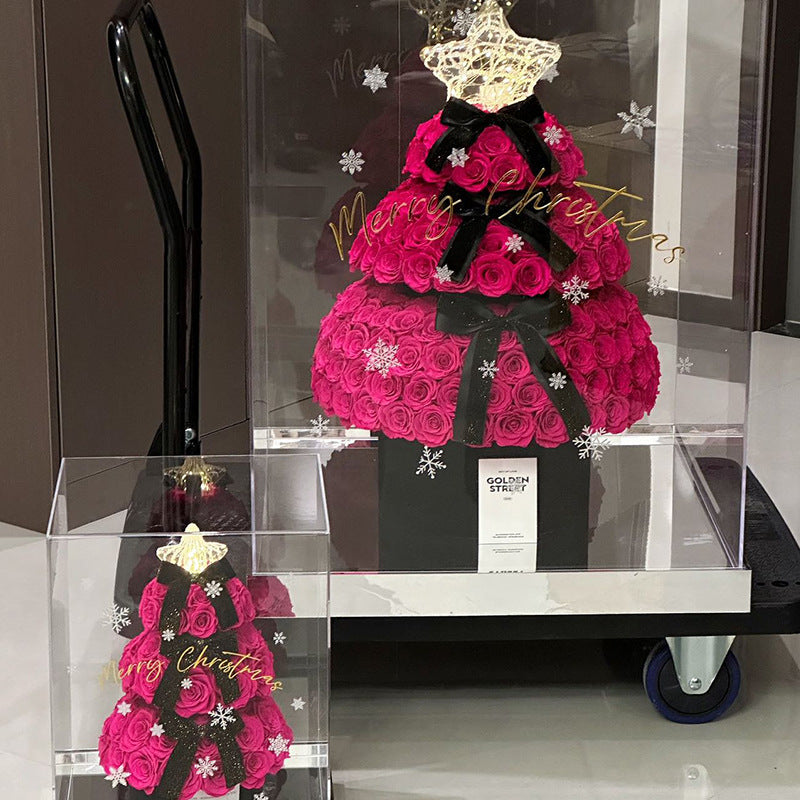 Experience timeless elegance with the Giant Freud Rose Tower — a luxury preserved rose arrangement designed for lasting beauty. Perfect for upscale décor or gifting, it offers vibrant color, sophistication, and everlasting bloom.