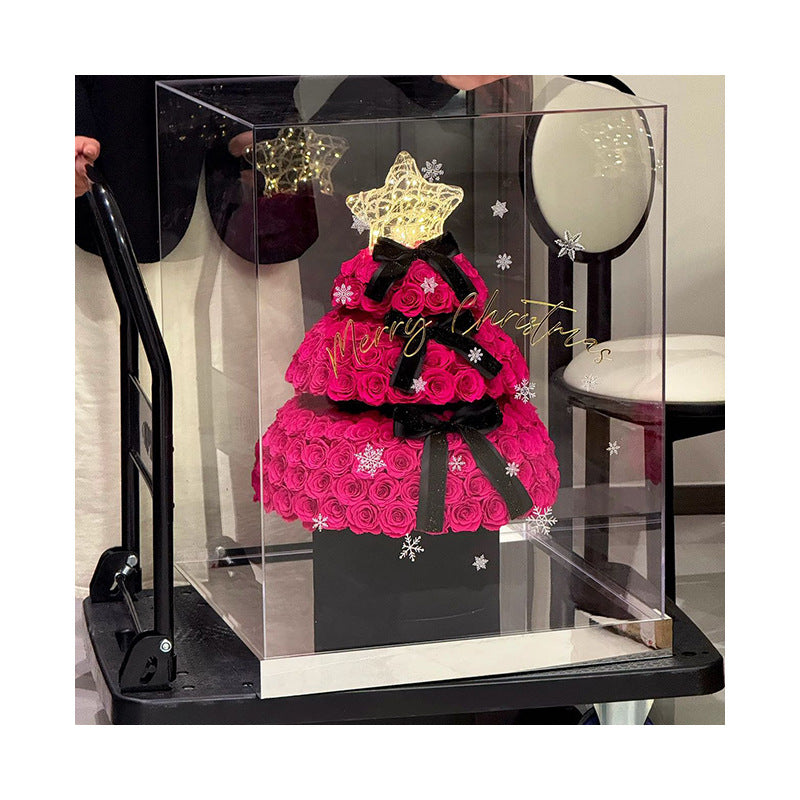 Experience timeless elegance with the Giant Freud Rose Tower — a luxury preserved rose arrangement designed for lasting beauty. Perfect for upscale décor or gifting, it offers vibrant color, sophistication, and everlasting bloom.